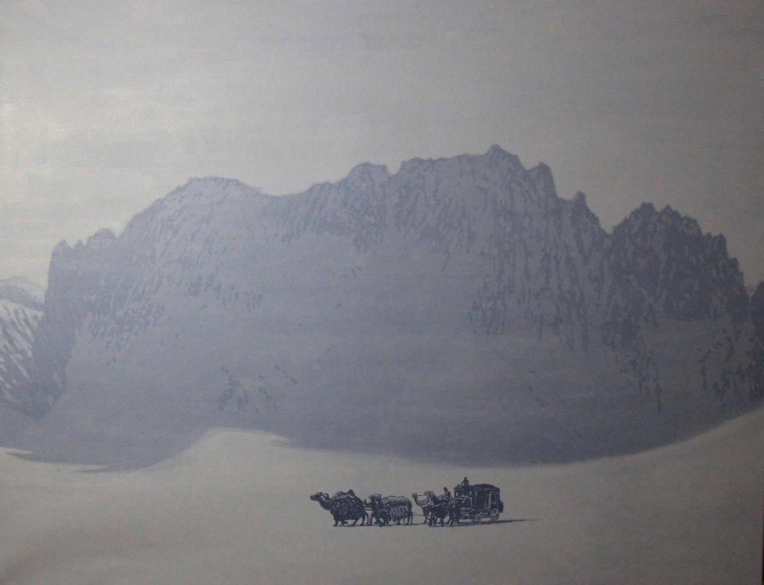 Fata Morgana (Dachstein), 2013, Acryl auf Leinwand, 100 x 130 cm