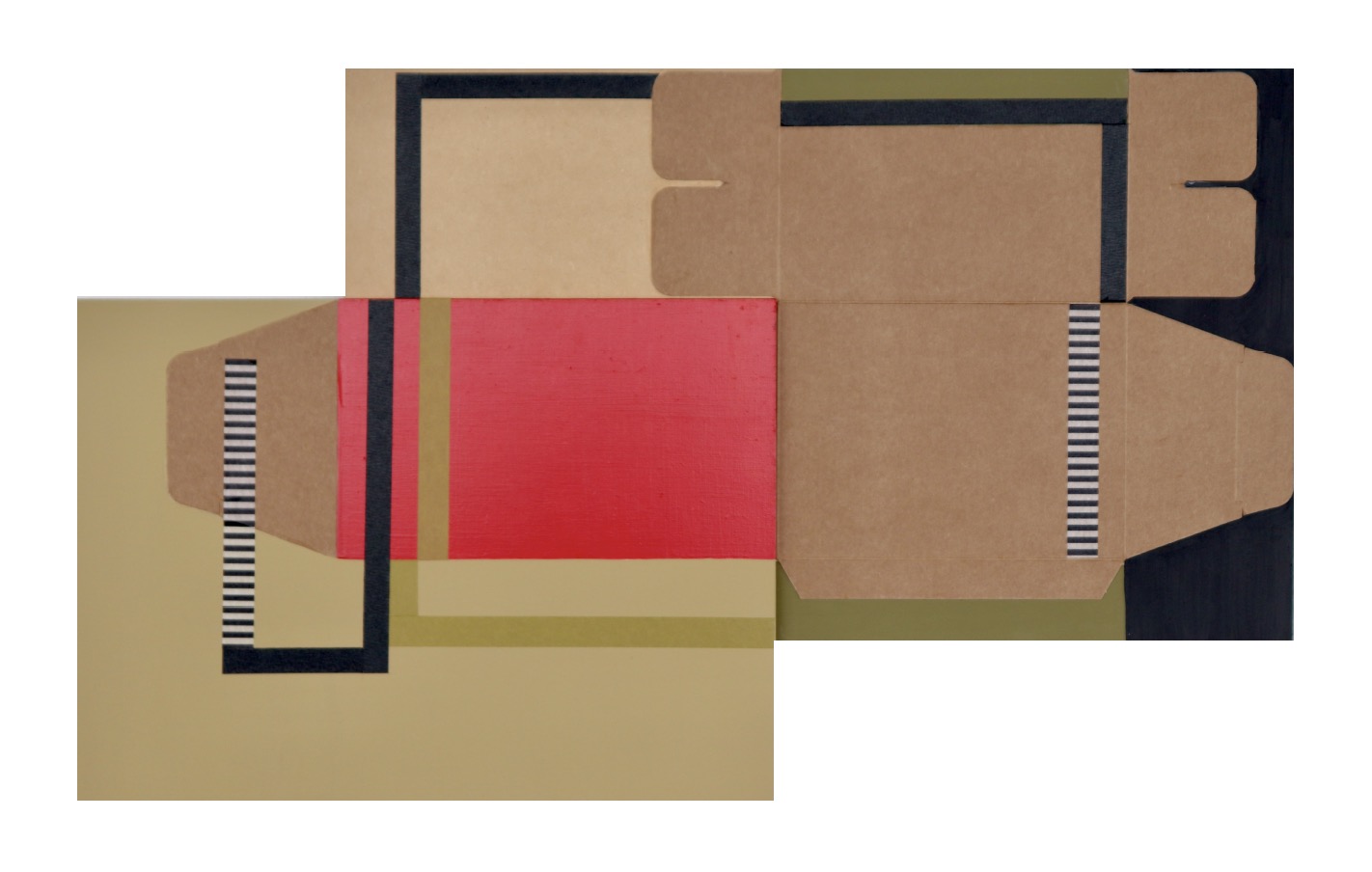Beatriz Olano, profundo, 2021, Acrylic cardbox and tape on 