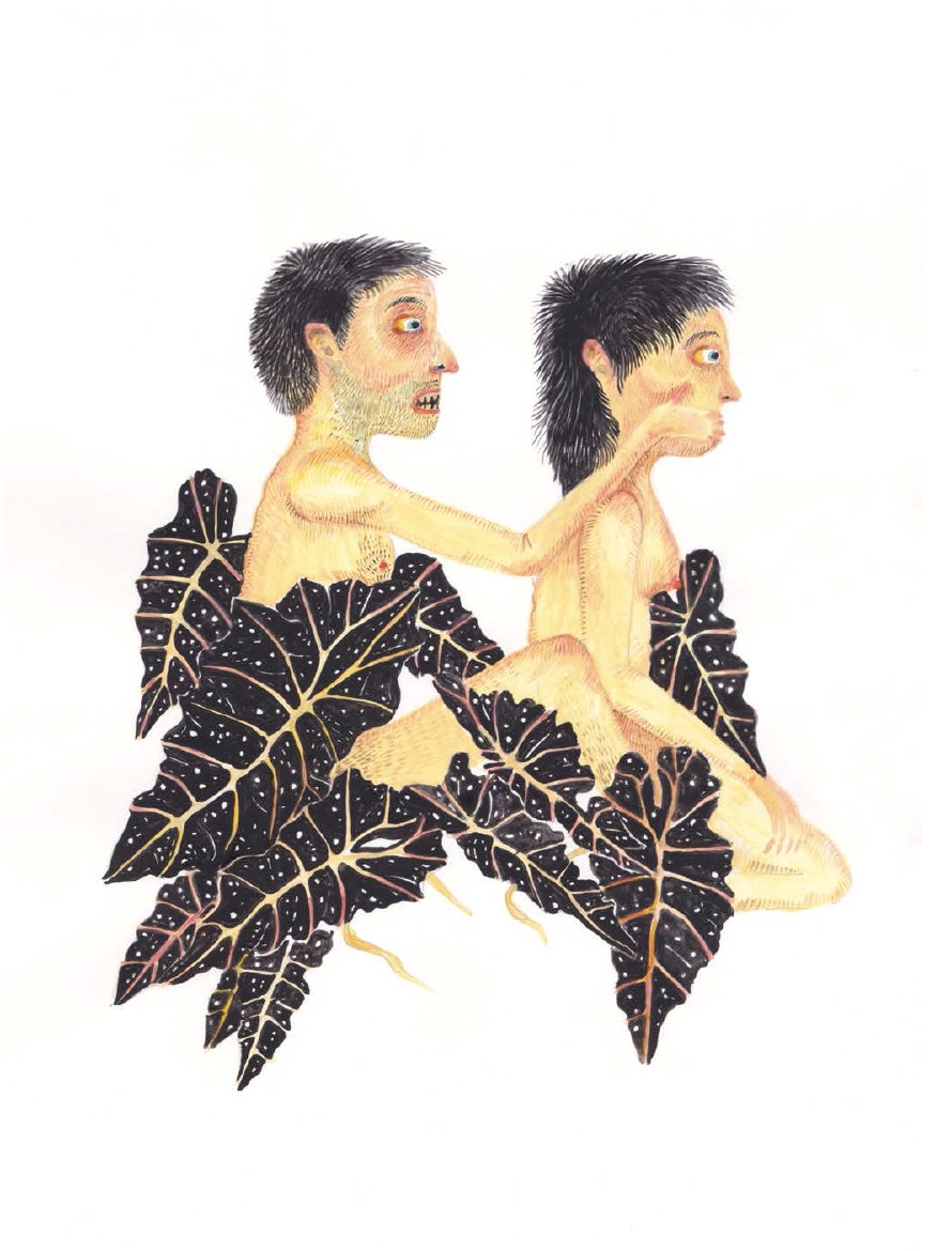 Kevin Simón Mancera,made of fire, 2020, Acrylic on paper 29x31 cm