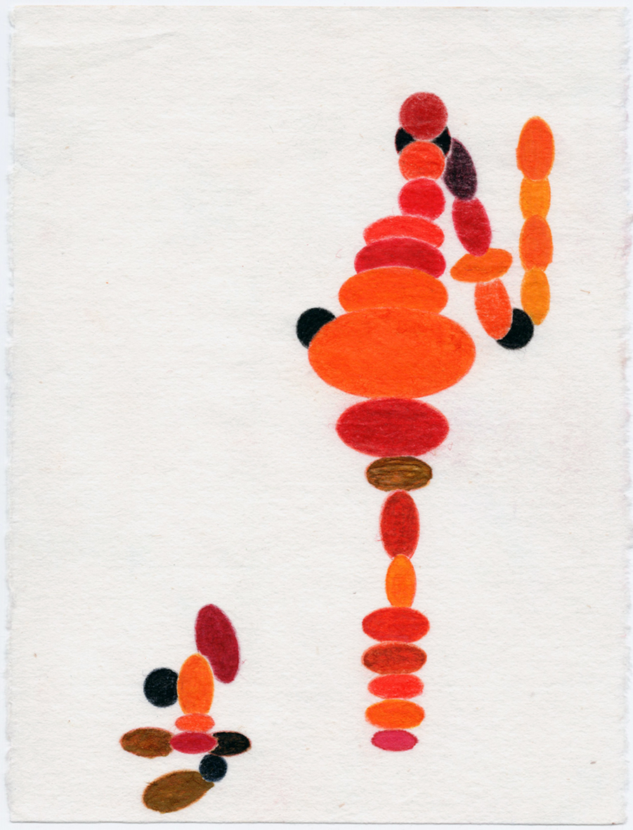 untitled, 2025, Chalk and mineral ink, Japanese paper, 20,5 x 15,5 cm.