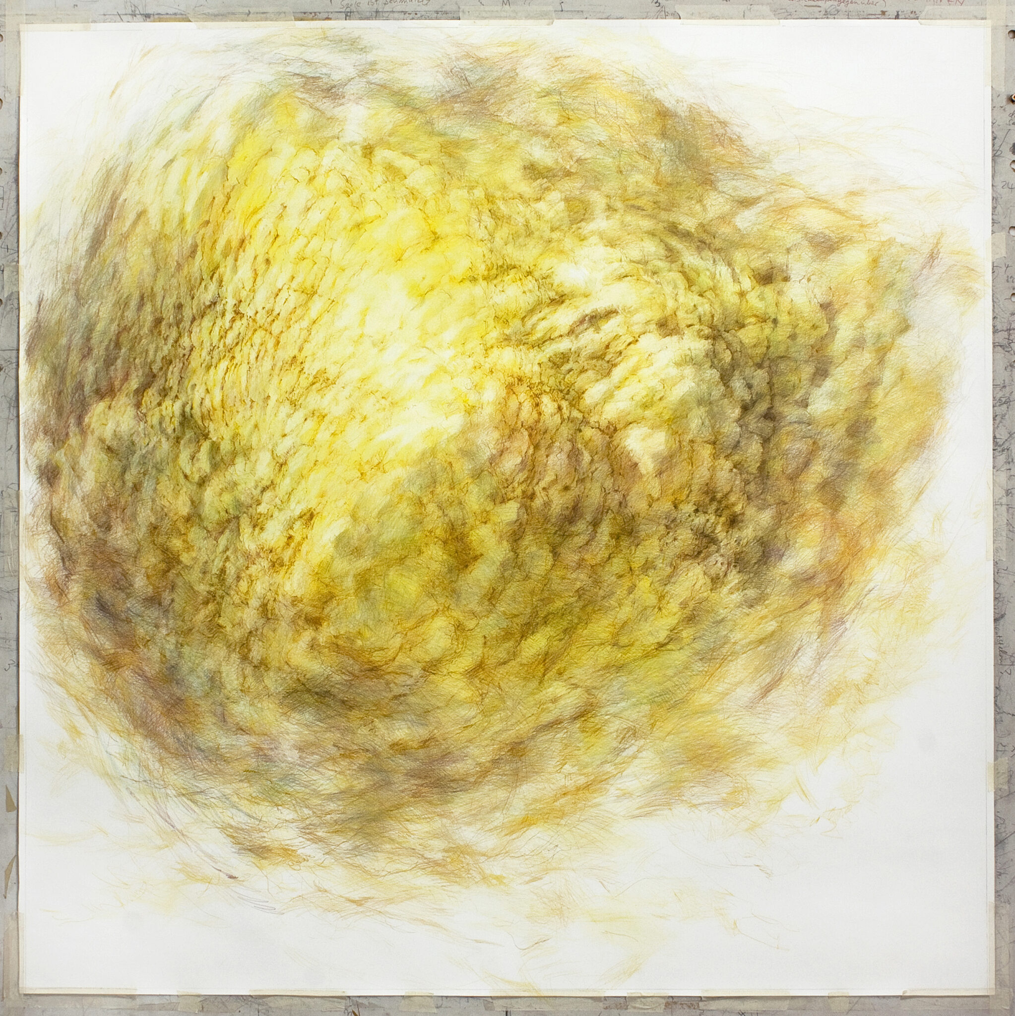 thing g22, 2021, Farbstifte auf Papier, 144 x 144 cm
© Galerie Aurel Scheibler