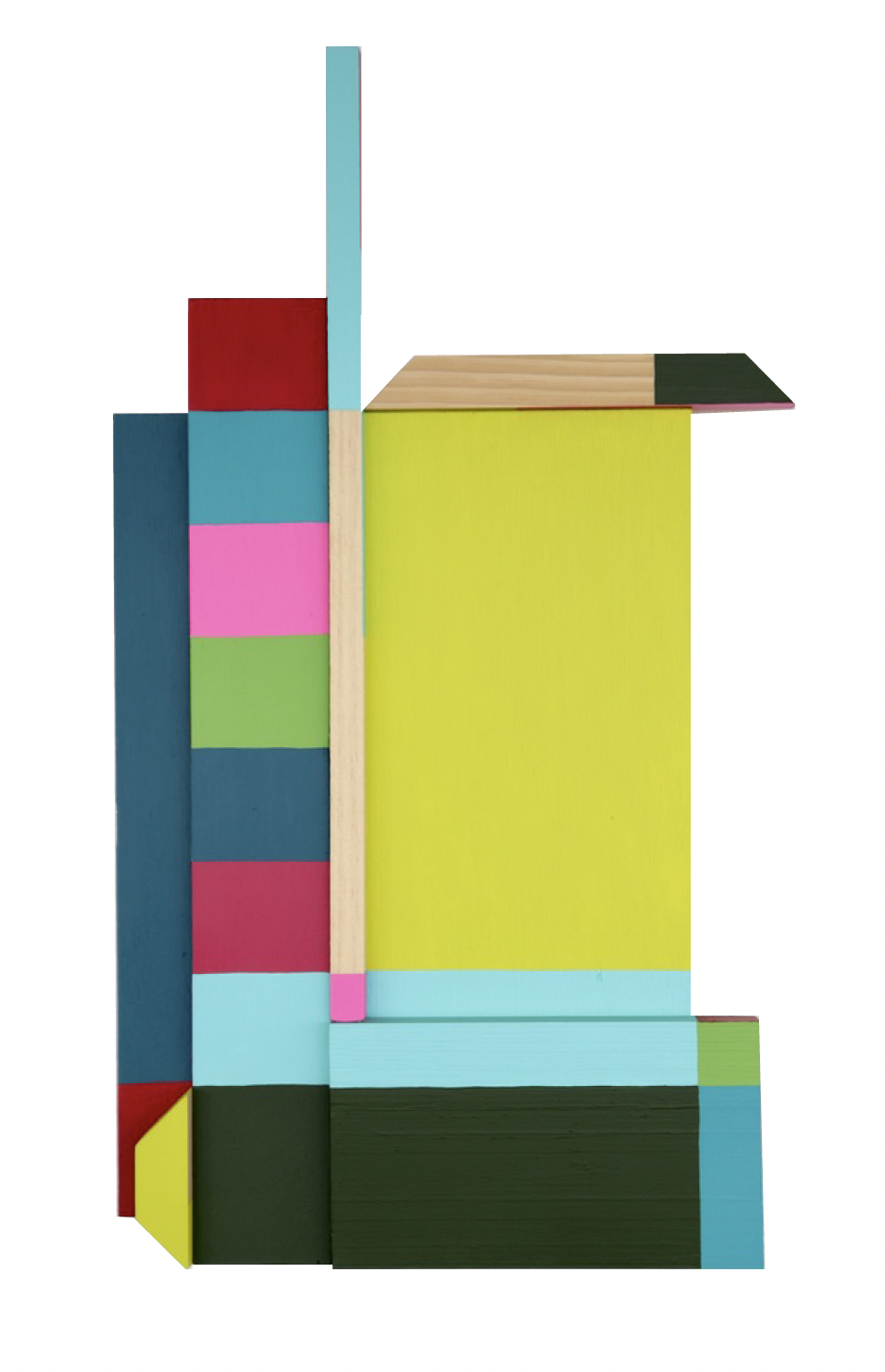 Beatriz Olano, Pegado,  2020, Acrylic on wood, 60 x 37 x 3,5 cm